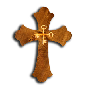 Large Ornate Cross with Keys