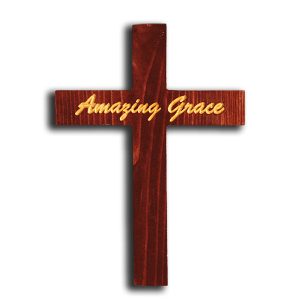 Basic Cross with Text - Amazing Grace