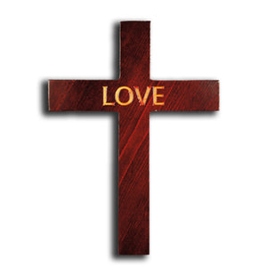 Basic Cross with Text - Love