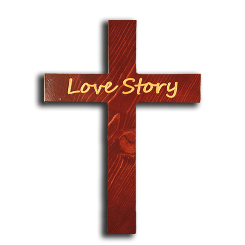 Basic Cross with Text - Love Story