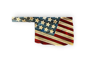 Rustic American Flag Oklahoma Decor