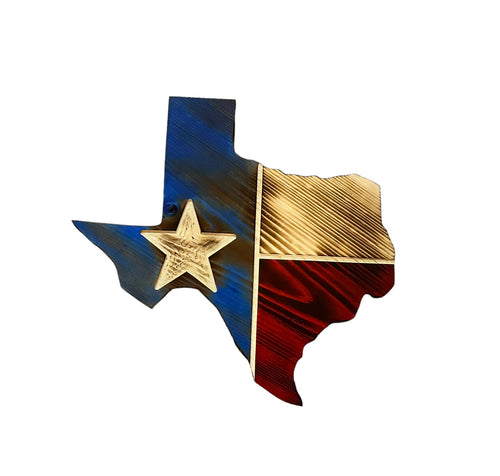 Rustic American Flag - Texas Decor