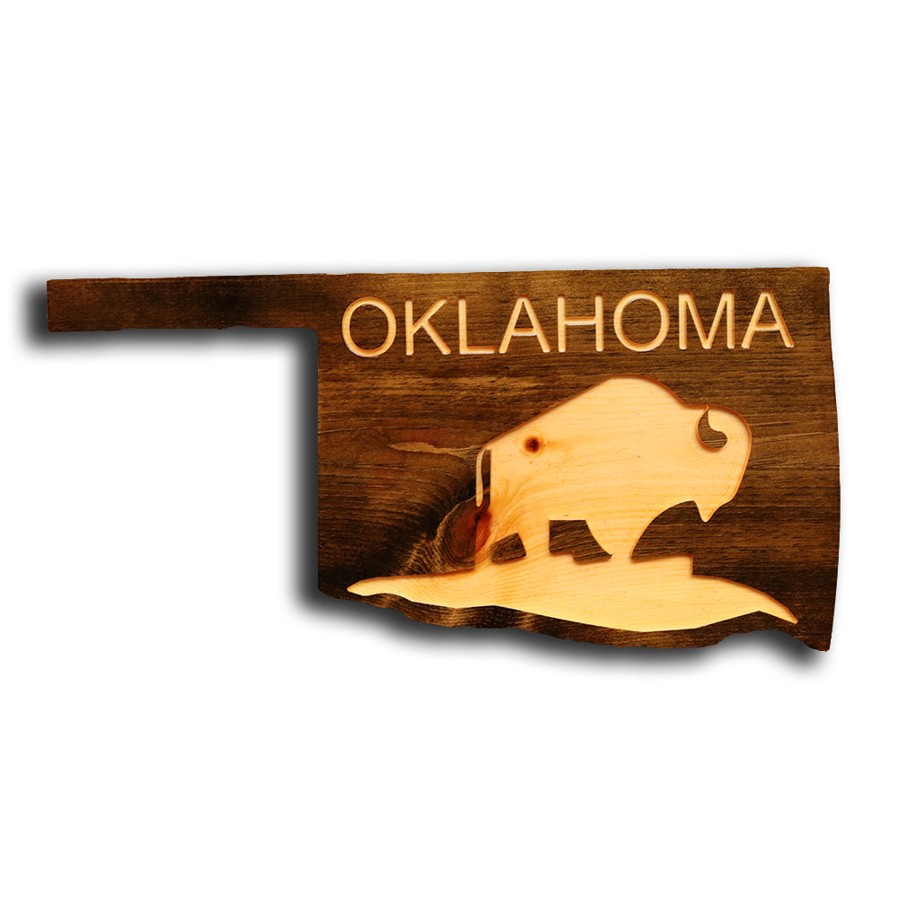 Bison Profile Oklahoma Decor